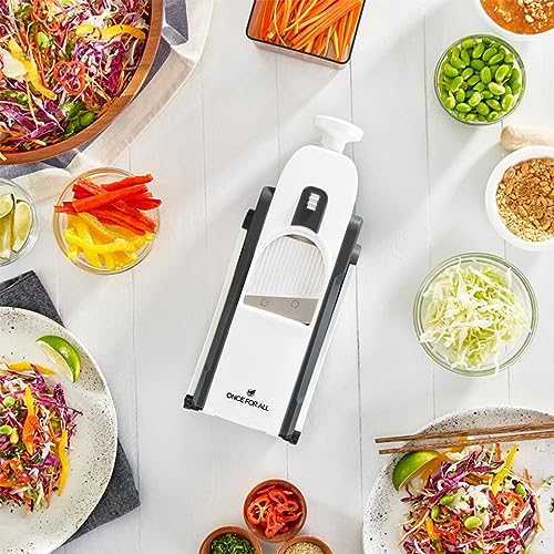 ONCE FOR ALL Dark Gray Adjustable Safe Mandoline Slicer - Vegetable & Fruit Prep