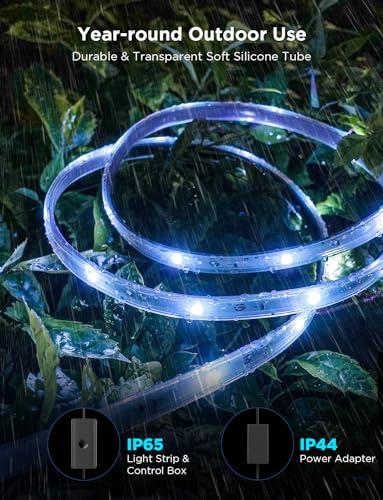 Govee 32.8ft Outdoor RGBIC LED Strip Lights Waterproof Smart Patio Lights