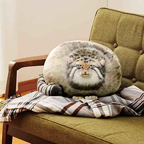Sew Butiful Steppe Cat Plush 30cm/12inch Pallas Cat Stuffed Animal, Cute Plushies for Girls, Soft Plush Pillow, Throw Pillow Doll Decoration Doll Birthday Gift for Kids Boys Party