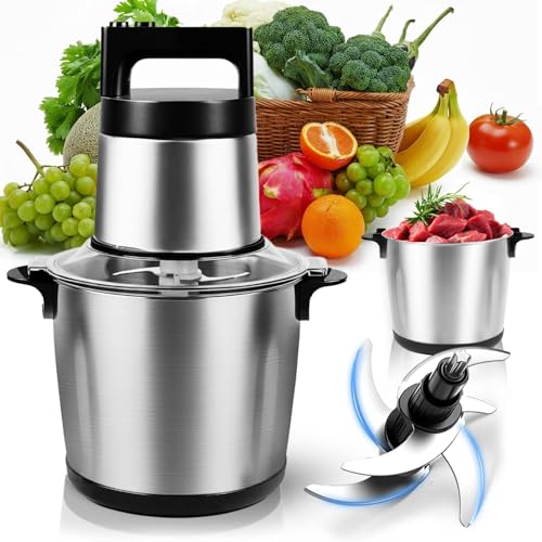 GPaw Silver 6L Electric Meat Grinder & Food Processor 1200W Stainless Steel