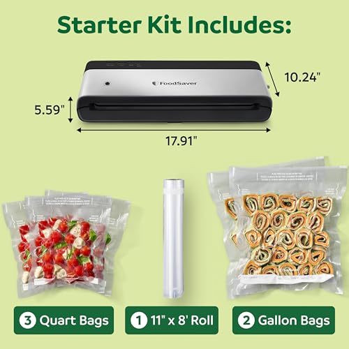 Vacuum Sealer Machine - FoodSaver PowerVac Compact Stainless Steel Black