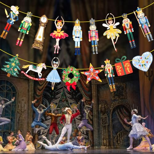 Nutcracker Ballet Banner set (2 pcs) Christmas Party Decorations