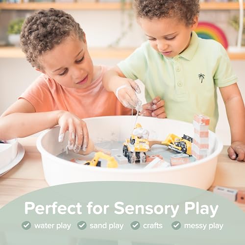 Sensory Bin with Lid - Round Playtray with Storage Inserts for Kids - Original