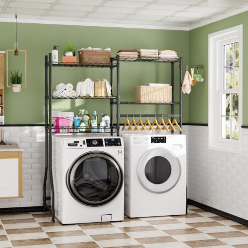 Laundry Organizer Shelf for Washer and Dryer Storage - Space Saving Multi-Functional Rack