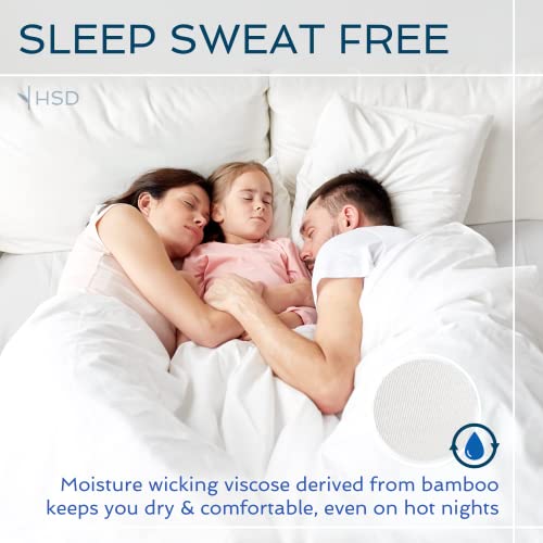 King Size Bamboo Bed Sheet Set - 4 Piece Luxury Cooling & Soft Bedding - White - Variation 01
