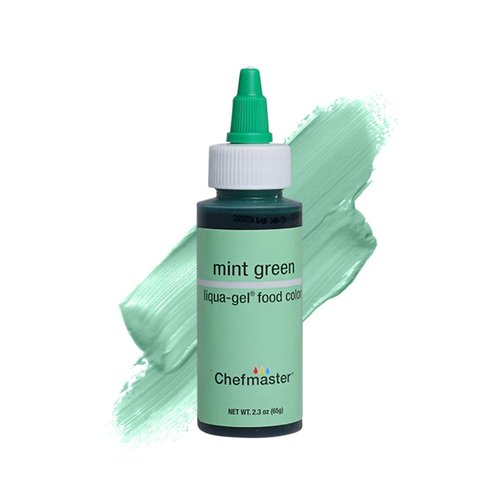 Chefmaster Mint Green Liqua-Gel® Food Coloring - Vibrant Professional-Grade Dye for Icing & Fondant | 2.3 oz
