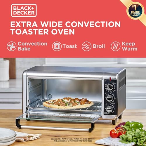 8-Slice Convection Countertop Toaster Oven with Bake Pan & Racks