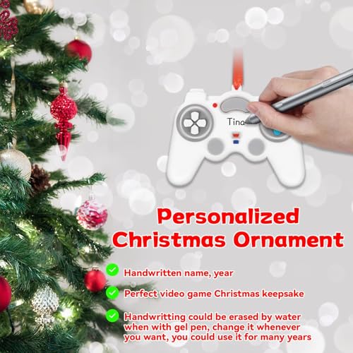 Tevxj 2026 Video Game Christmas Ornaments - Personalized Video Game Controller Ornament (2pc)