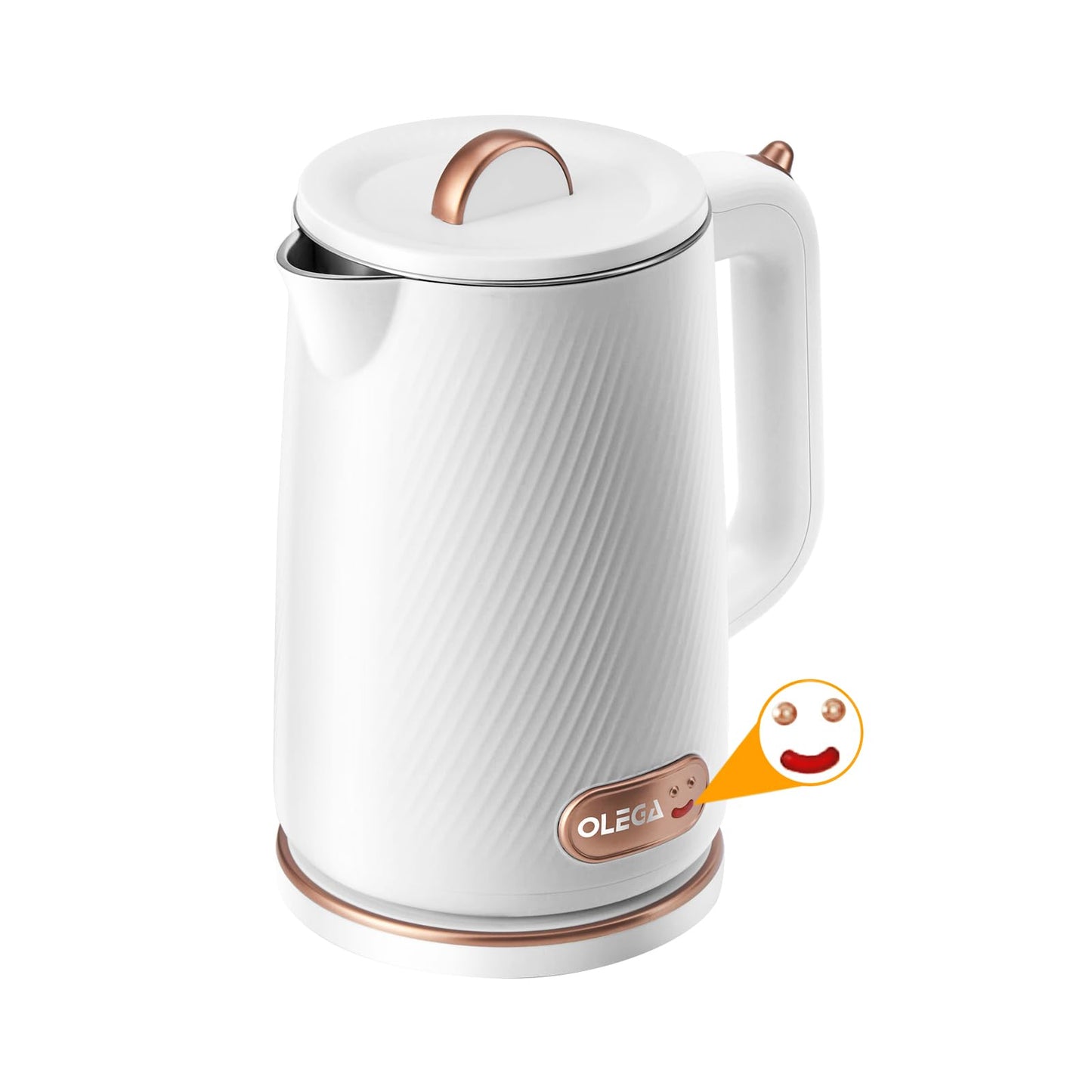 OLEGA Electric Kettle - 1500W Electric Tea Kettle 1.8L Stainless Steel Inner Electric Kettles for Boiling Water Auto Shut Off Boil-Dry Protection Electric Water Kettle for Coffee Tea