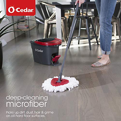 Spin Mop with 2 Extra Refills - Microfiber Floor Cleaning System with Bucket