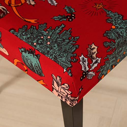 Ogrmar Garnet 4-Pack Stretch Removable Washable Dining Chair Slipcovers for Kitchen & Dining Room