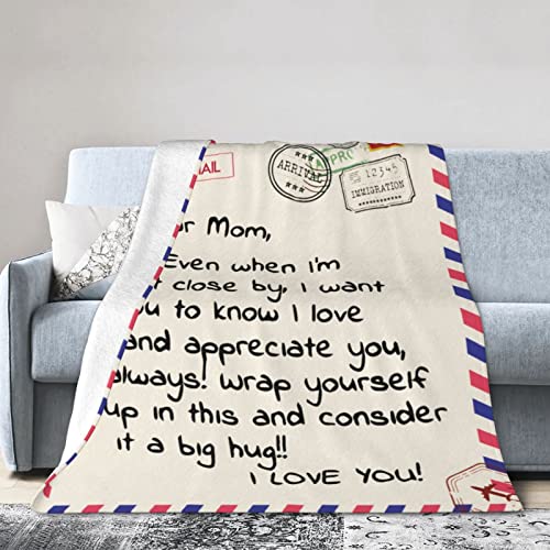 Mom Blanket Dear Mom Birthday Gifts 60 x 50 Inches - Mother's Day Gift