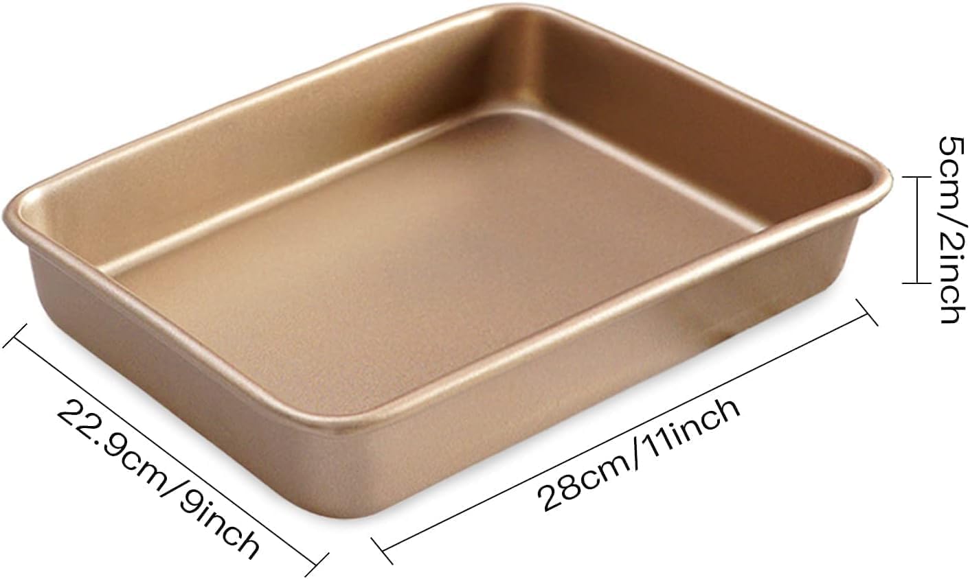 Skiennix Nonstick Baking Sheet Pans - 11 Inch Deep Cookie & Brownie Tray | Easy Clean & Food Safe