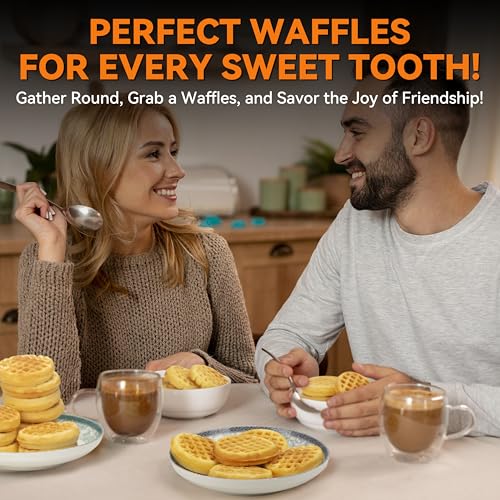 Mini Waffle Maker Graphite - Multi Mini Waffle Iron, 6 Waffles, Non-Stick