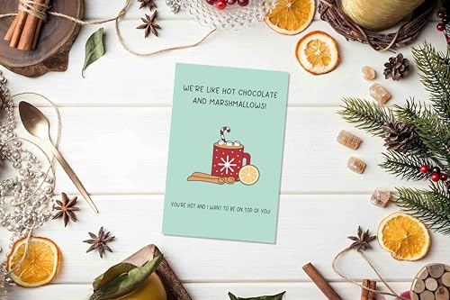Cheeky Christmas Card for Him with Chocolate and Marshmallows - Naughty Holiday Gift