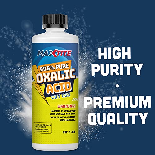 MAXTITE Oxalic Acid 2 lbs - Metal & Wood Cleaning, Rust Removal & Bleaching