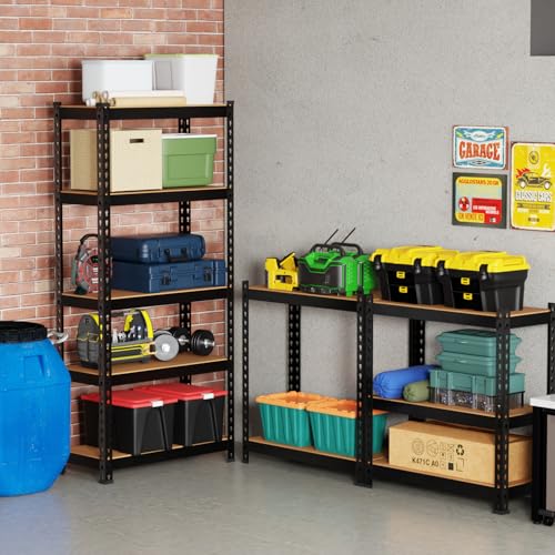 BestOffice 36W x 16D x 72H Heavy Duty 5-Tier Garage Shelving with Adjustable MDF Shelves