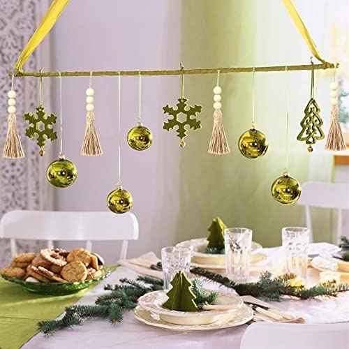 Happyay 12 Pcs Jute Rope Tassel with 3 Wood Beads, Farmhouse Beads with Tassel Ornaments Hanging Decoration for Closet Door Knob Decor