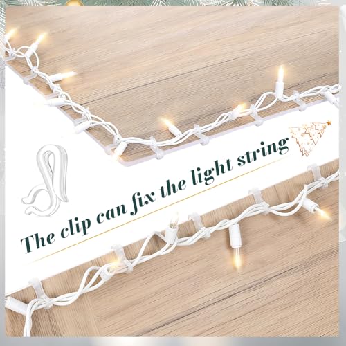 Teenyyou 120 Pcs Clear Outdoor Christmas Light Clips Hooks for Gutter & Shingles