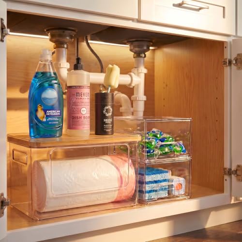 Hudgan Under Sink Organizer 3 in 1, Stackable Acrylic Bathroom