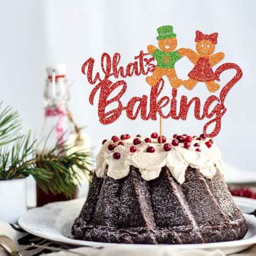 Gingerbread Christmas He or She Cake Topper Christmas Gender Reveal Decorations Gingerbread Gender Reveal Decorations Gingerbread Cake Toppers