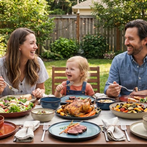KINGSTONE 12-Piece Beige Stoneware Dinnerware Set for 4 with Reactive Glaze