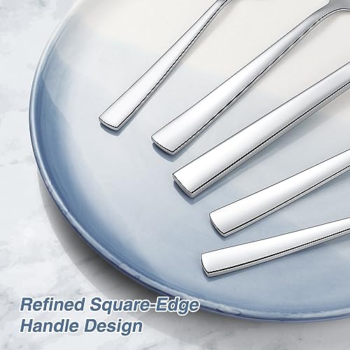 Yoehka Modern 60-Piece Stainless Steel Silverware Set for 12 - Flatware