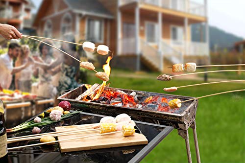 300 PCS Long Bamboo Roasting Sticks for Fire Pits & S'mores - 30 Inch Skewers