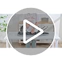 KINGBOARD Grey Small Tabletop Ironing Board with Iron Rest 30x12 Inches