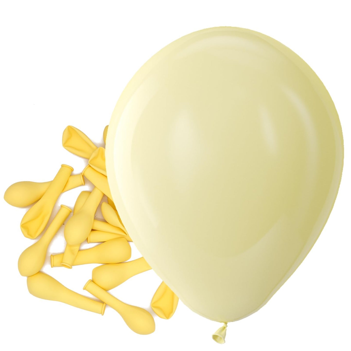 Bezente Pastel Yellow Latex Party Balloons - 150 Pack 5 Inch Matte Small Light Yellow Helium Balloons for Birthday Bridal Shower Wedding Sunflower Party Decorations