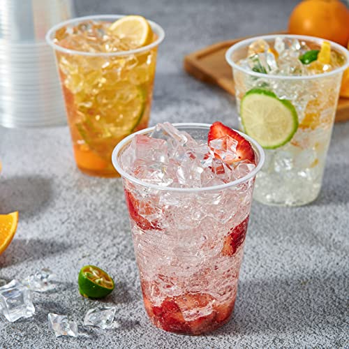 450 Pack 12 oz Clear Plastic Cups - Disposable, Crack-Resistant, BAP Free