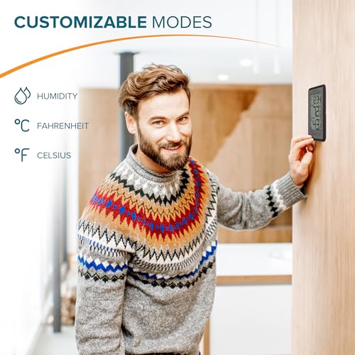 Digital Wireless Indoor Outdoor Thermometer with Humidity - Titanium Variation