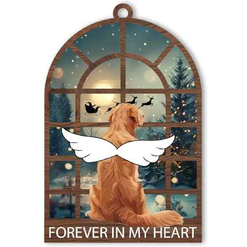 Golden Retriever Christmas Ornament, Golden Retriever Memorial Gift for Dog Lover, Mom, Dad