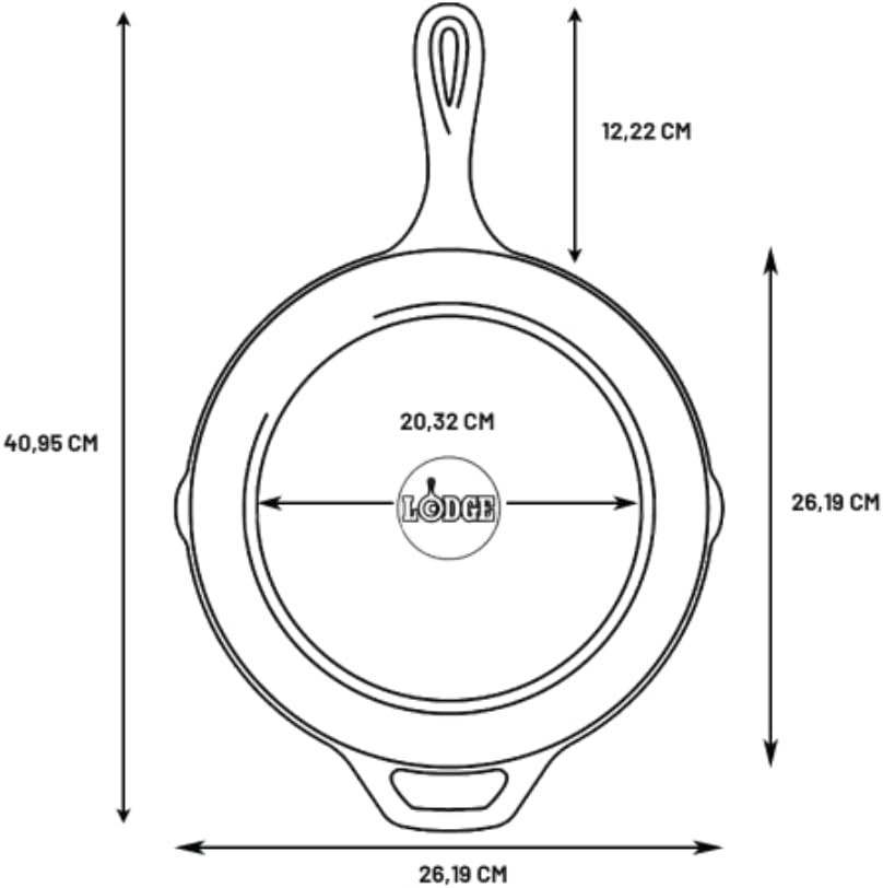 Lodge 10.25 Inch Pre-Seasoned Cast Iron Skillet - Versatile Use on Stove, Grill, or Campfire - Sugar Skull Design