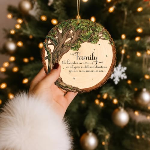 HONOCOOLS Alf02 Family Tree Roots & Branches Wooden Ornament Christmas Gift