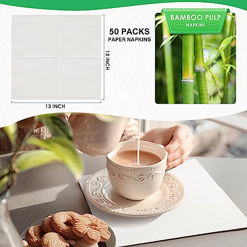Disposable Compostable Paper Plates Set 300pcs - 10 Inch Eco-Friendly Dinnerware