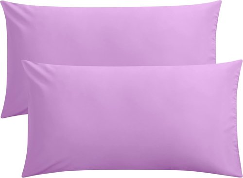 FLXXIE King Pillow Cases - Soft Microfiber Covers with Envelope Closure | Wrinkle & Stain Resistant, 20x36, Lavender