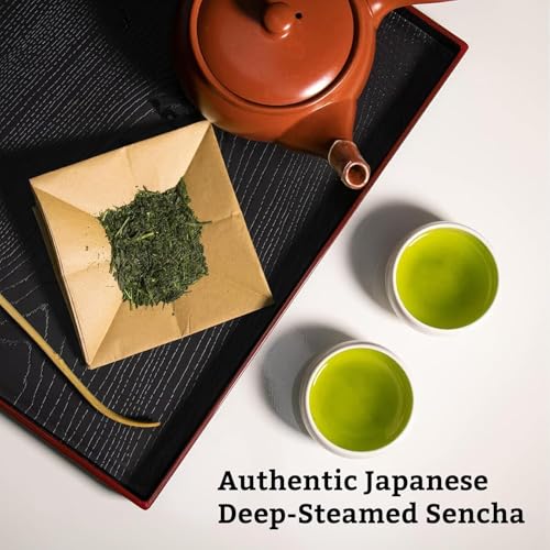 SUGIMOTO TEA Japanese Sencha Fukamushi Green Tea Loose Leaf 1 lb - Bulk Premium Sencha Green Tea / Loose Leaf