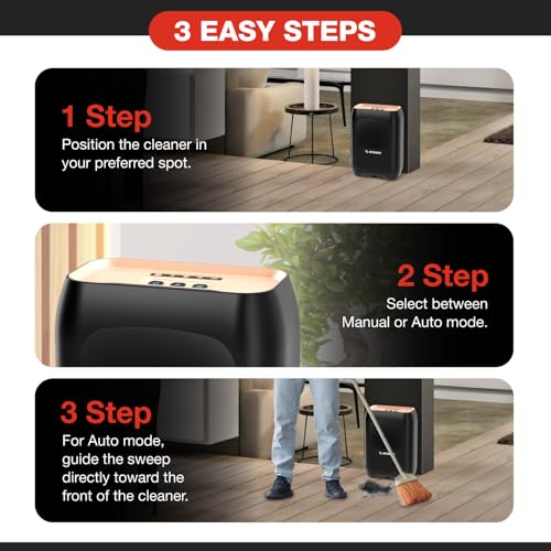 Gearwiz Touchless Electric Vacuum Dustpan with Nozzle – Hands-Free Floor Cleaner