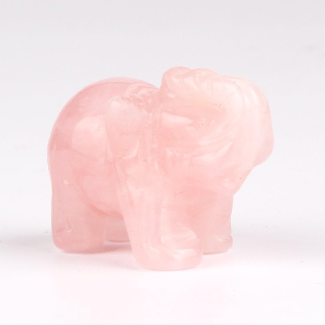 Opal Opalite Elephant Statue - 1.5" Natural Stone Carved Figurine for Chakra Healing