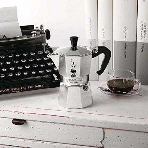 Bialetti 12-Cup Moka Express Espresso Maker with Wooden Stirring Spoon Bundle
