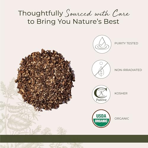 Starwest Botanicals Organic Raw Dandelion Root 1lb Bag - Non-GMO, Kosher, Loose Leaf Tea & Herb