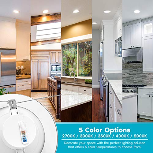5/6 Inch LED Recessed Retrofit Downlights 14W 4 Pack Dimmable & Color Adjustable