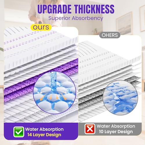 60 Pcs Swiffer PowerMop Refill Pads - Multi-Surface Disposable Cleaning Pads