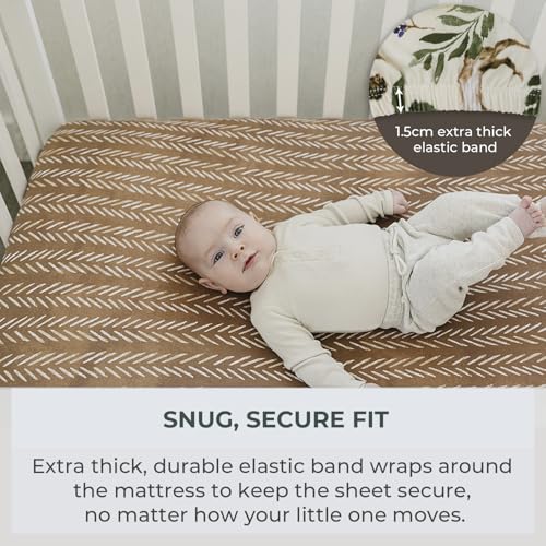 Wildlife Baby Crib Sheets 2-Pack - Soft Cotton Blend Fitted Bedding for Boys