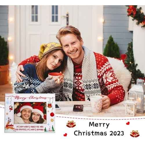 FaCraft Christmas Picture Frame 2025-4 x 6 mas Family Photo Frames Snowflake Merry Christmas Frame Xmas Gifts for Family Women Men Friends Winter Party Holiday Home Decorations Souvenir