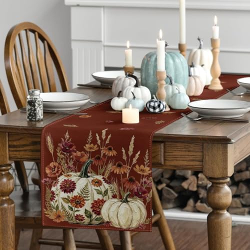 Artoid Mode 210 GSM Fall Table Runner Home Party Decor 13x108 Inch