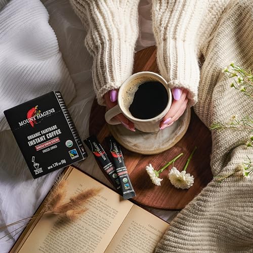 Instant Coffee Packets - Organic Medium Roast Arabica - 4 Pack of 25 Sticks