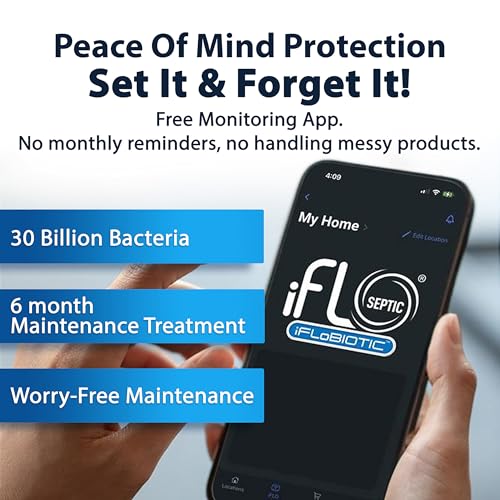 iFLO Smart Septic Tank Treatment & Maintenance Kit - 72oz, 6-Month Automatic System