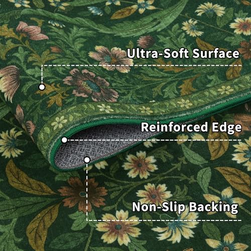 8x10 Large Area Rug Floral Botanical Boho Carpet for Living Room
